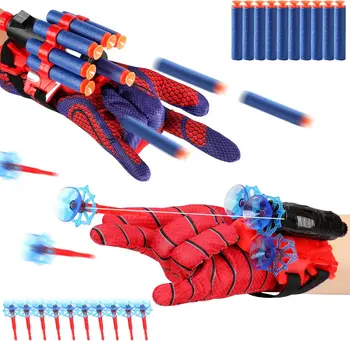 wholesale Spider Man Shooter Spider Kids Plastic Cosplay Launcher Glove Movie Launcher