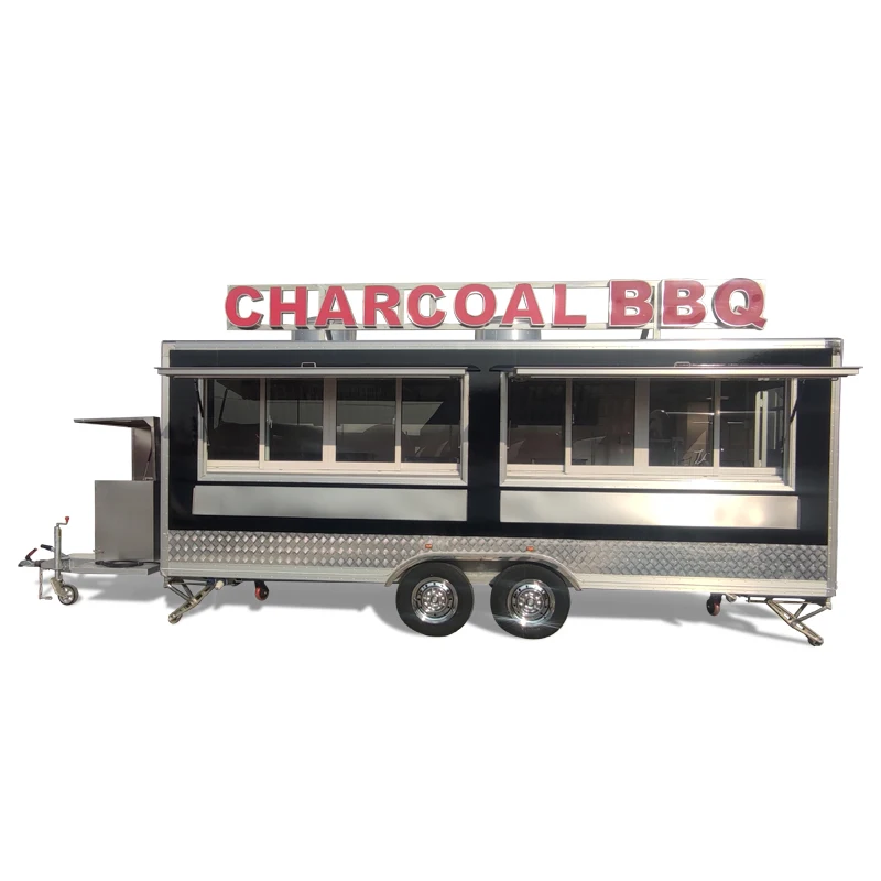 Australia ice cream machine bakery camping food trailer/ square outdoor concession pizza fryer griddle truck in sale