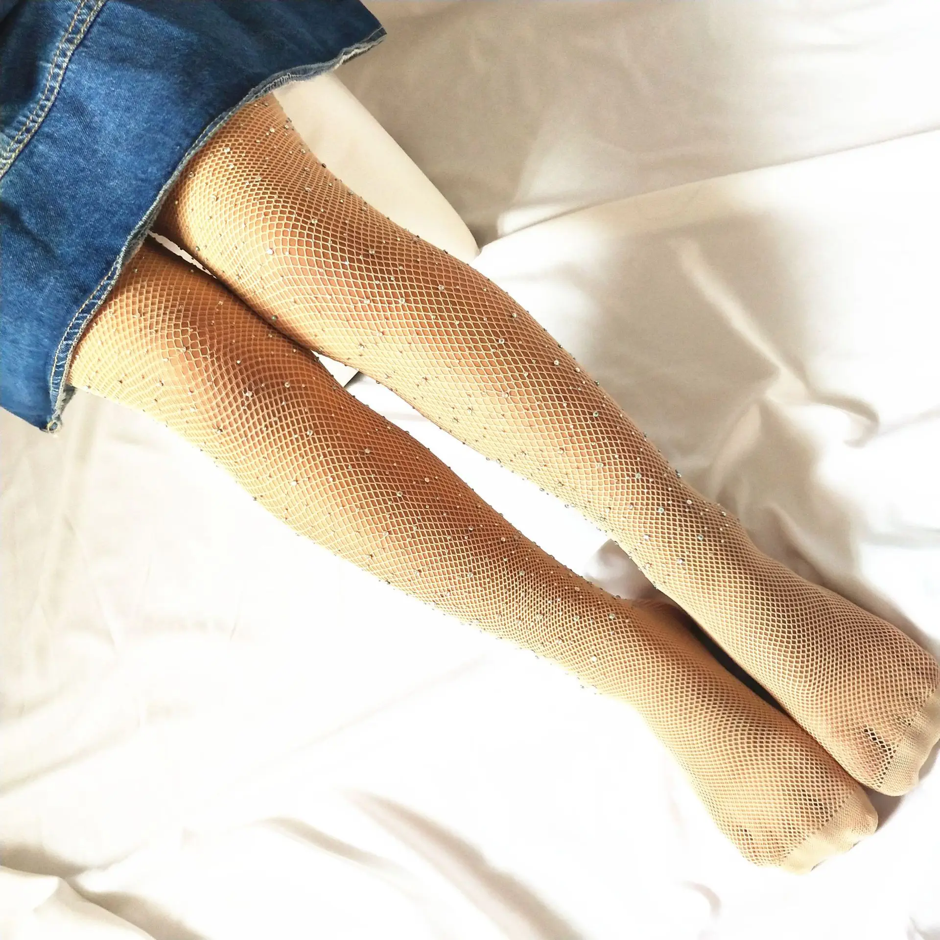 Girl Lace Fishnet Stockings Black Pantyhose Mesh Tights Jeans Net