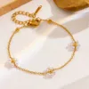 three-flower bracelet-Gold