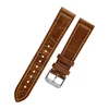Textured brown leather belt
