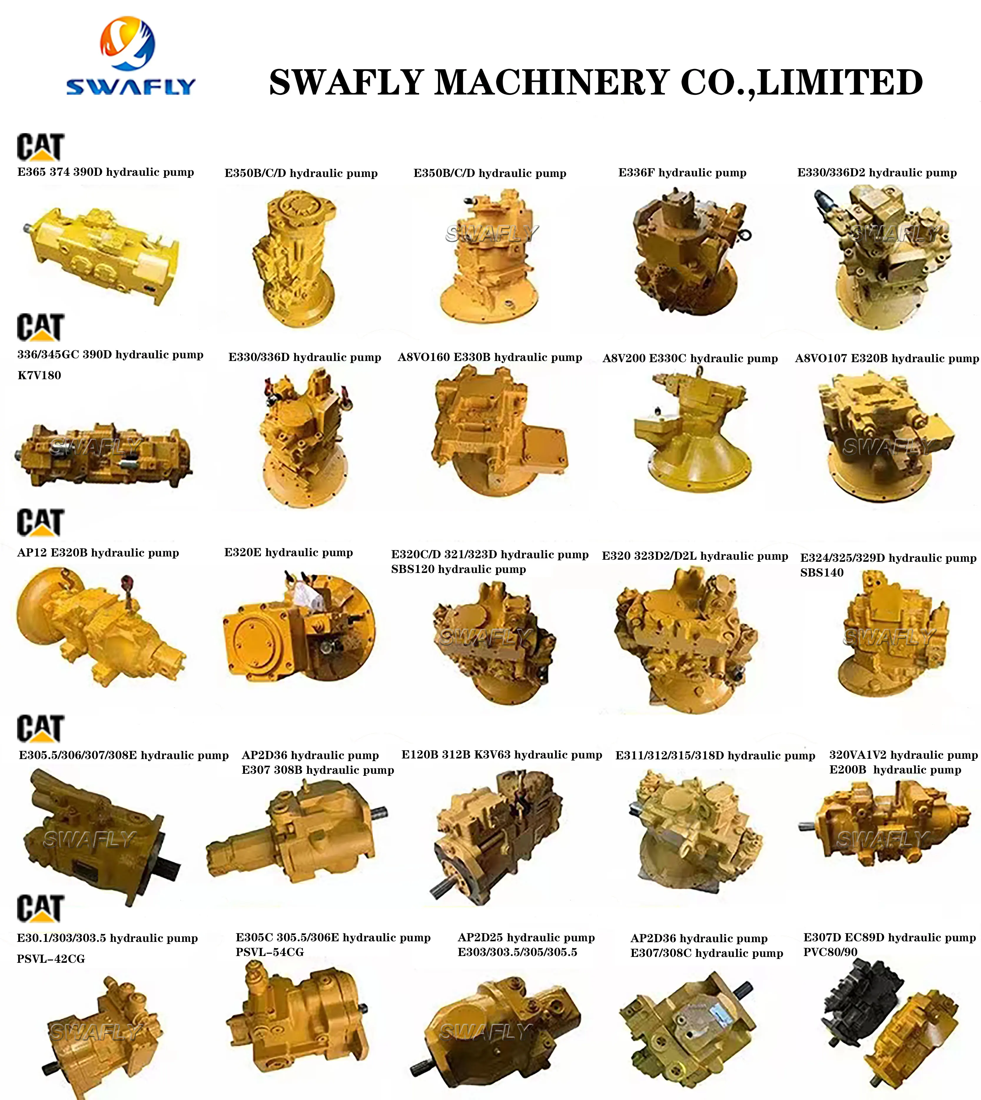 307C Piston Pump Excavator  E307C Hydraulic Main  Pump