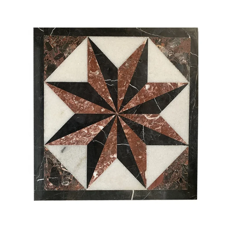Waterjet Medallion Pattern Interior Home Entrance Decoration Design Decorative Floor Tiles Marble