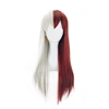 half silver and half red
