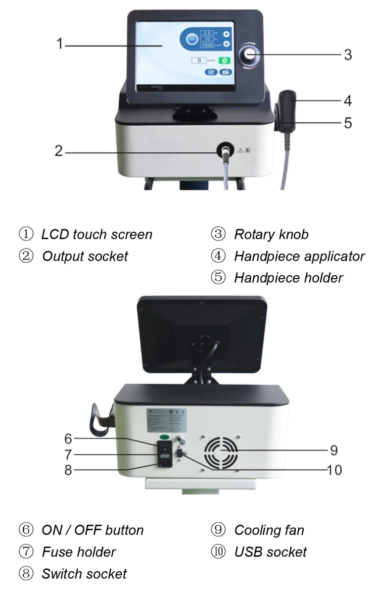 2022 ESWT Medical Equipment Shock Wave Treatment for ED Shockwave Physiotherapy Machine for Pain relief