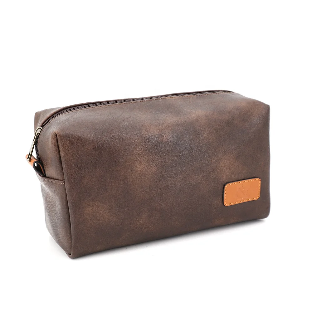 
Фабричный OEM косметичка из искусственной кожи, мужская сумка для туалетных принадлежностей, органайзер, косметичка с логотипом на заказ, кожаная сумка на молнии 