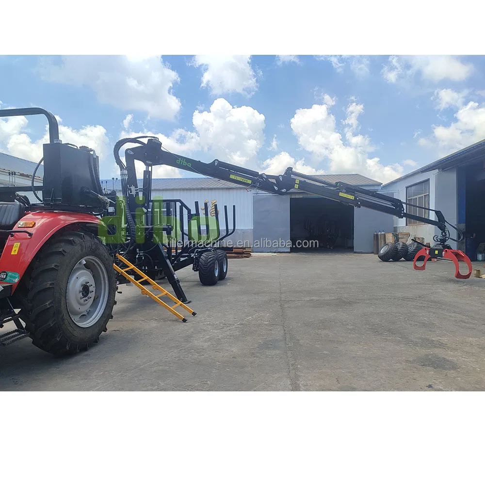 フォレストリー機械用油圧材つかみトレーラーTC420~TC780、最大550kg