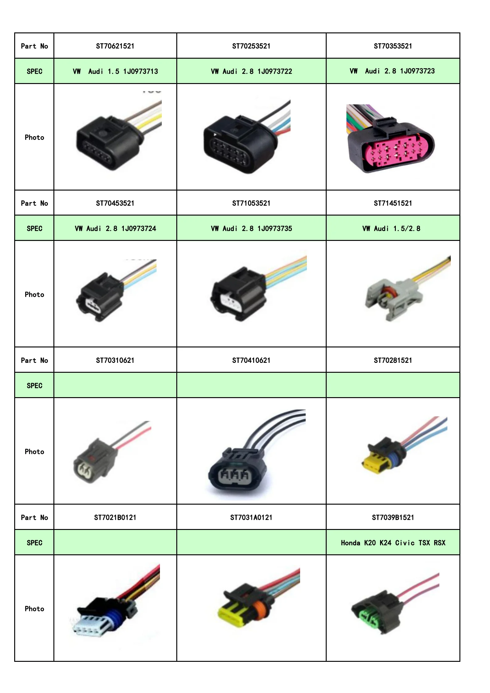 Connecteur Prise Faisceau Câblage 6 Broches Femelle LSU 4.9 - 4H0 973 713 4H0973713