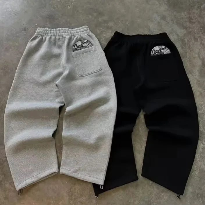 SALATI Heavyweight Stacked Soft 100%Cotton French Terry Thick Vintage Boxy Fit Oversize Embroidery Set Sweatpants and Hoodie Set gallery 3