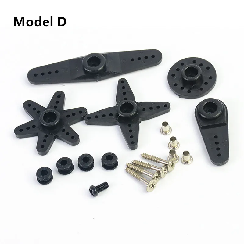 Black Plastic Accessories Servo Arms Servo Horn Rocker Arm Set For ...