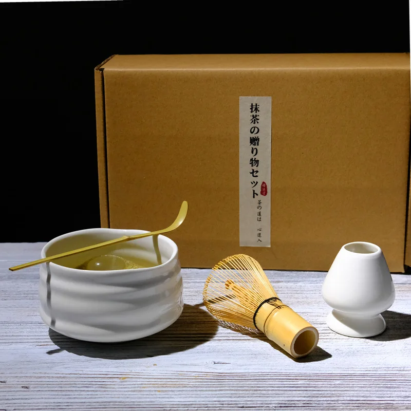 Bamboo Matcha Whisk Set Matcha Ceramics Bowl Scoop Tea Whisk Stand
