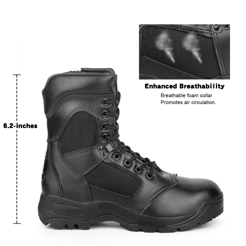 Factory Supply Tactical Boot with Genuine Leather and Steel Toe Safety Boot for Personal Defense Equipment