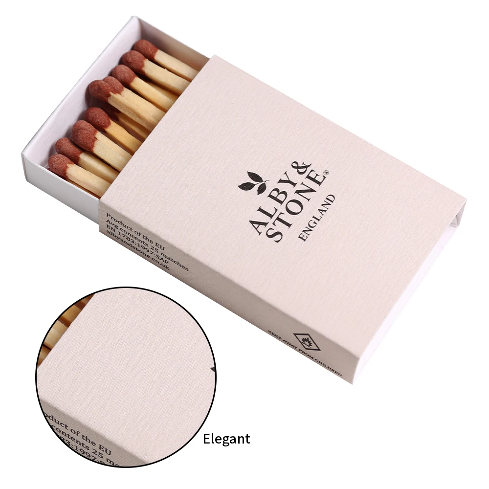 Luxury Large Texture Empty Match Boxes UV Advantage Flat Shape Foil Specifications Custom Design Plain White Slide Sleeve Crafts