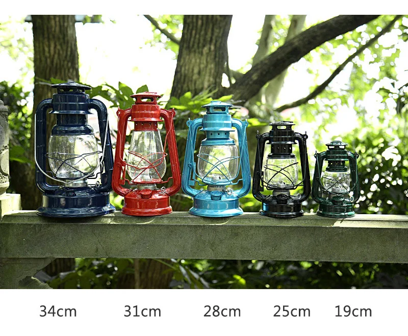 25cm Retro Outdoor Camping Kerosene Lamp Portable Lantern Bronze