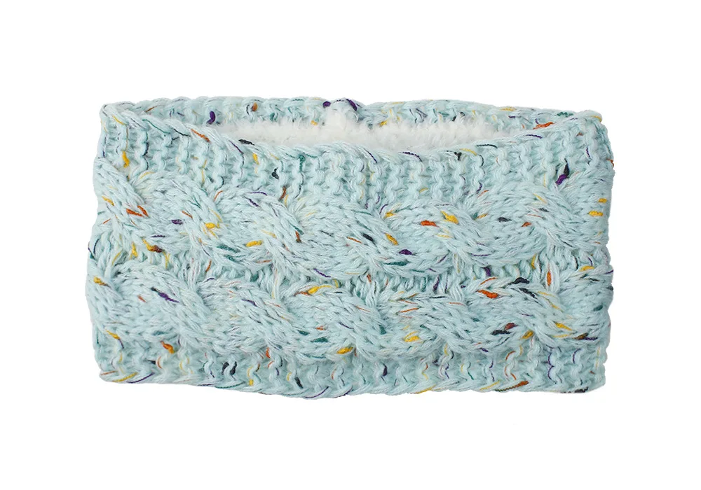 custom logo women winter knit crochet elastic headband fashion girl ear warmer stretch wide headbands