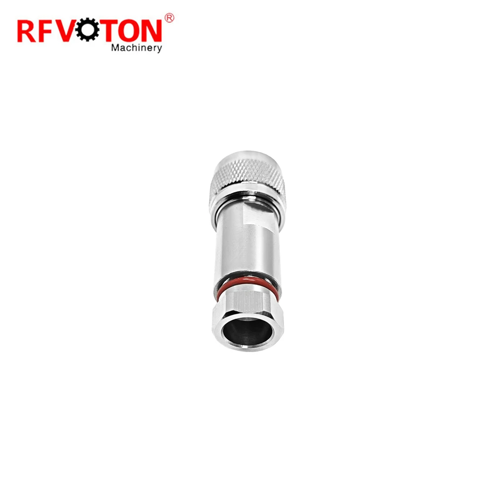 Factory N Type Male Plug Macho Copper Straight  for 1/4 Feeder 1-4 Rf Coax Cable Rf Coaxial  Connector Converter Connecteur