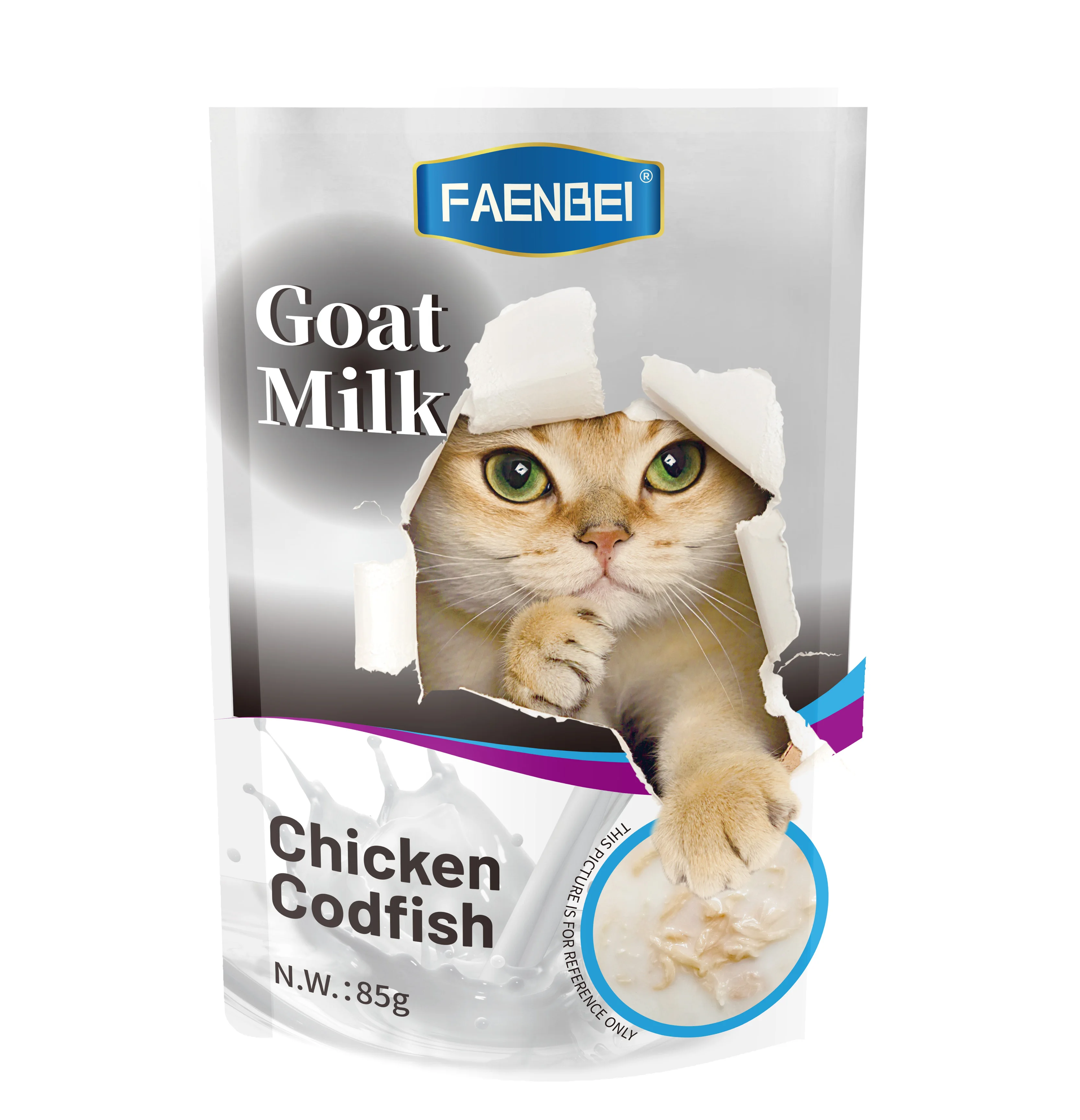 Agent Recruit FAENBEI Cat Snacks Pet Food Wet Food Goat Milk Pouch 85g