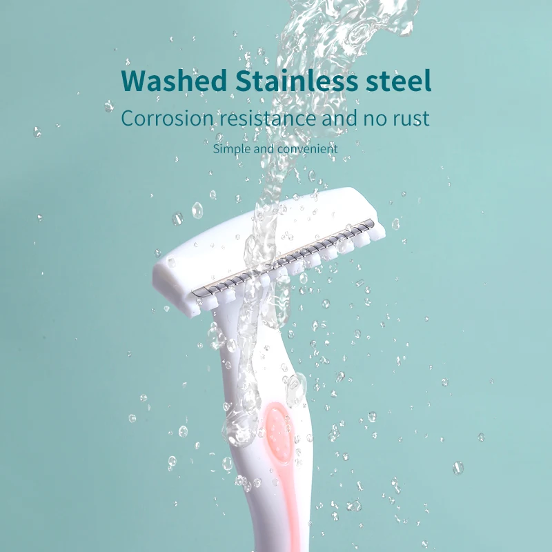 Custom Logo Single Blade Razor Shaver Set Reusable Safety Body Hair Removal Knife Good Plastic Hand Shaving Tool for Armpit