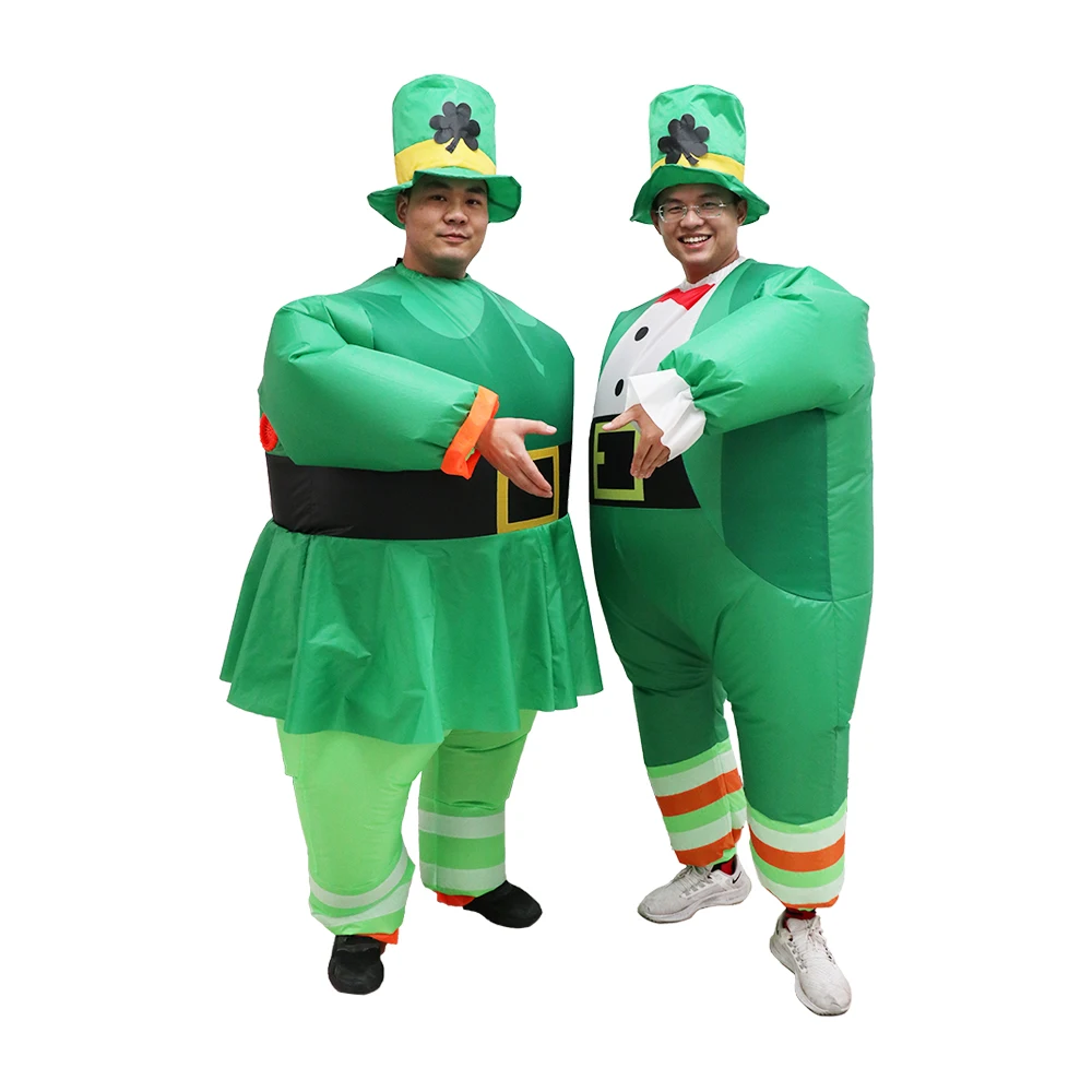Green Color Ireland St. Patrick's Day Decoration Inflatable Suit Decor  St Patricks Day Inflatable Costume