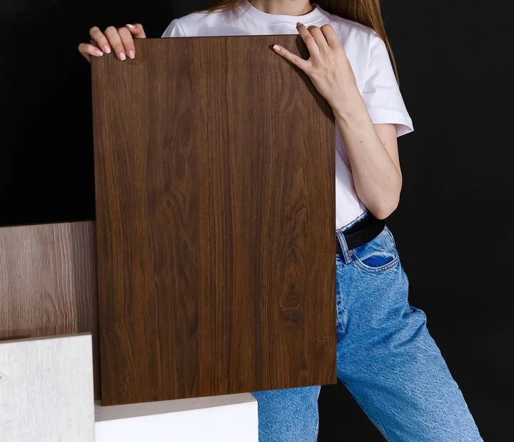 Synchronized  Laminated MDF Board MDF for Furniture Decorative Wall Panel Double Sided Board