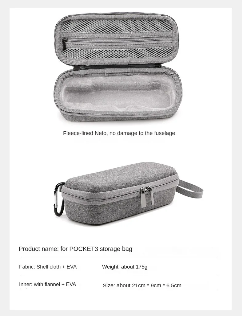product laudtec custom design all in one pack handbag hard travel case for dji osmo pocket 3 waterproof shockproof mini camera bags-3