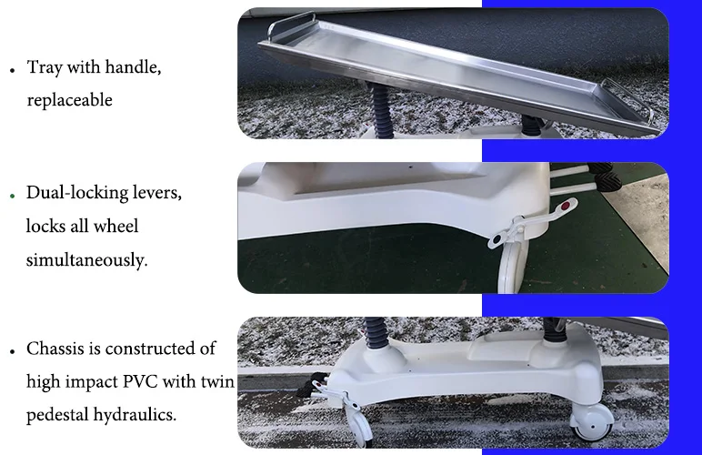 mortuary hydraulic trolley