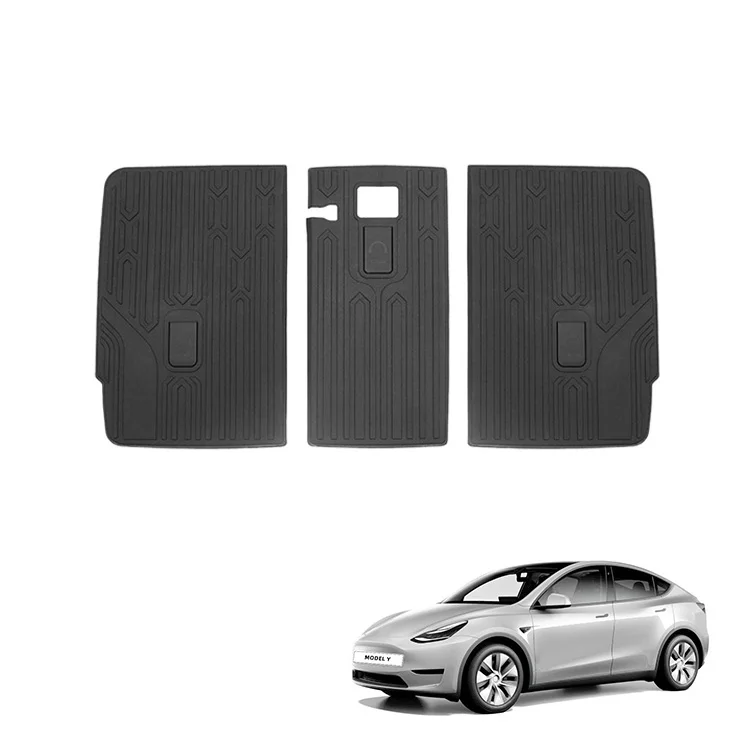自動車シートバックマット テスラモデルY用アクセサリー TPEゴム 防水 シートバックカバークッションパッド 車内アクセサリー