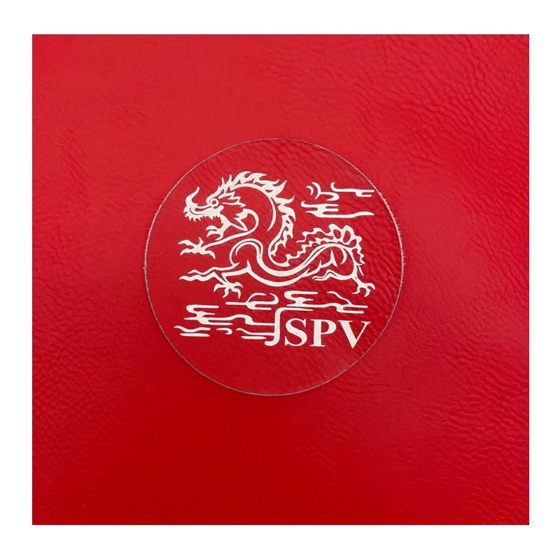 Red Lasered to Red 0.8mm Laserable Leatherette Sheets For Laser Engraving Without Adhesive