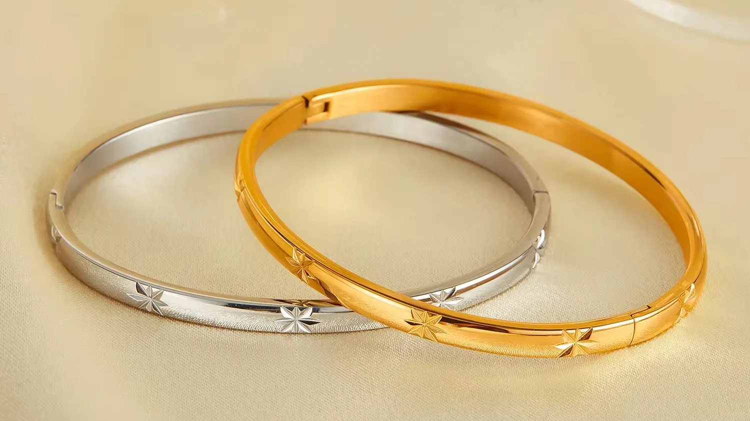 QUSEDINY Classic Fashion Custom Octagonal Mang Star Gold