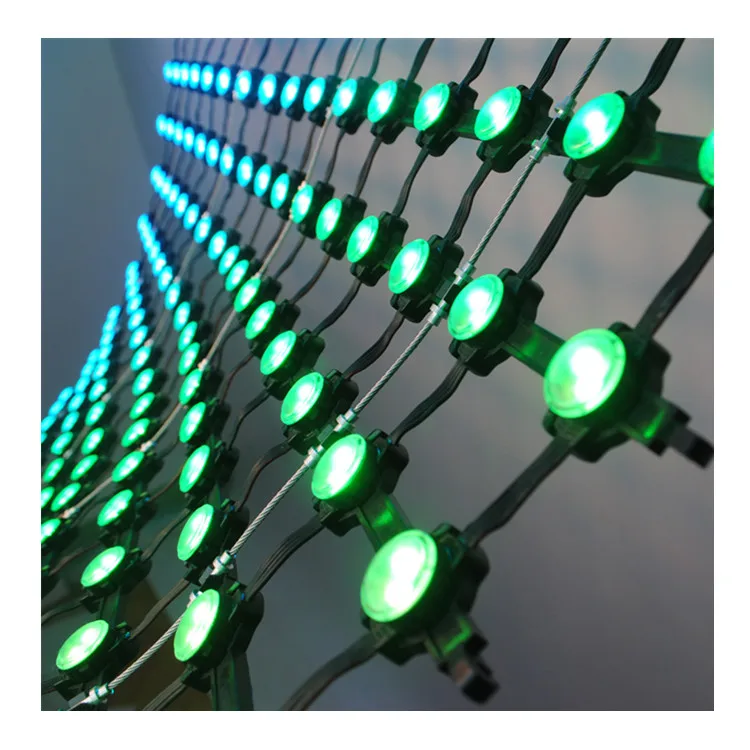 Outdoor IP68 Flexible Scrolling LED Mesh Display Transparent Grid Screen Mesh P50 P83 P100 P125 for Media Facade Advertisement