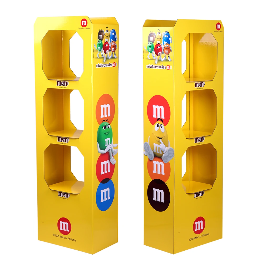 Custom Designed Foldable Cardboard Pop-Up Display Stand for Shopping Mall for Candy Snacks Promotion & Exhibitions