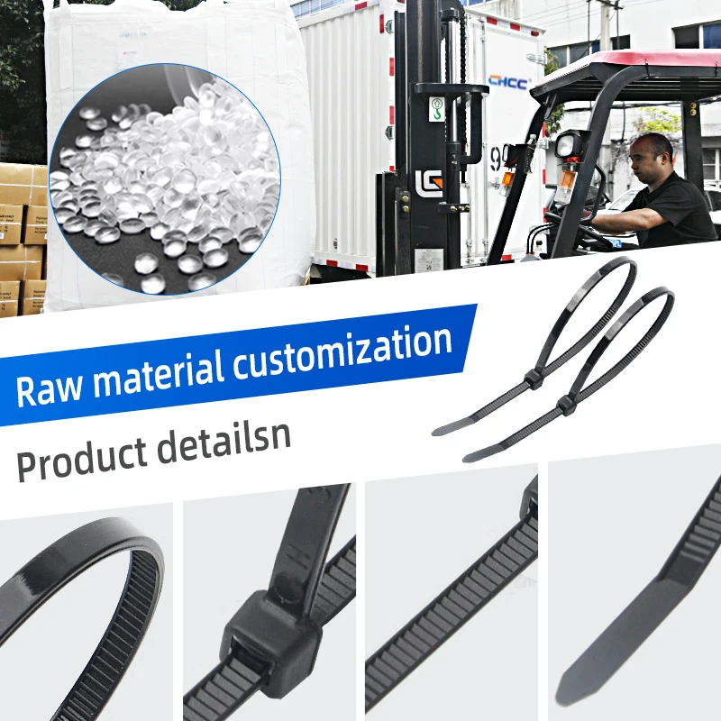 Self-locking Plastic Cable Tie 3.6*200mm Uv Resistant Cable Tie Full-size and Multi-color Nylon Zip Ties