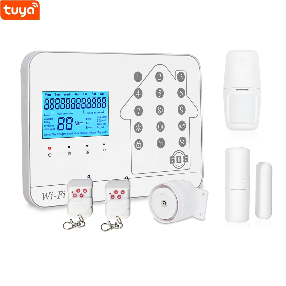 New Design Wireless WiFi Home Security System/Wireless Home Alarm Kit/Sim Card GSM Burglar Alarm WiFi Alarm System