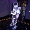 Glowing space suit