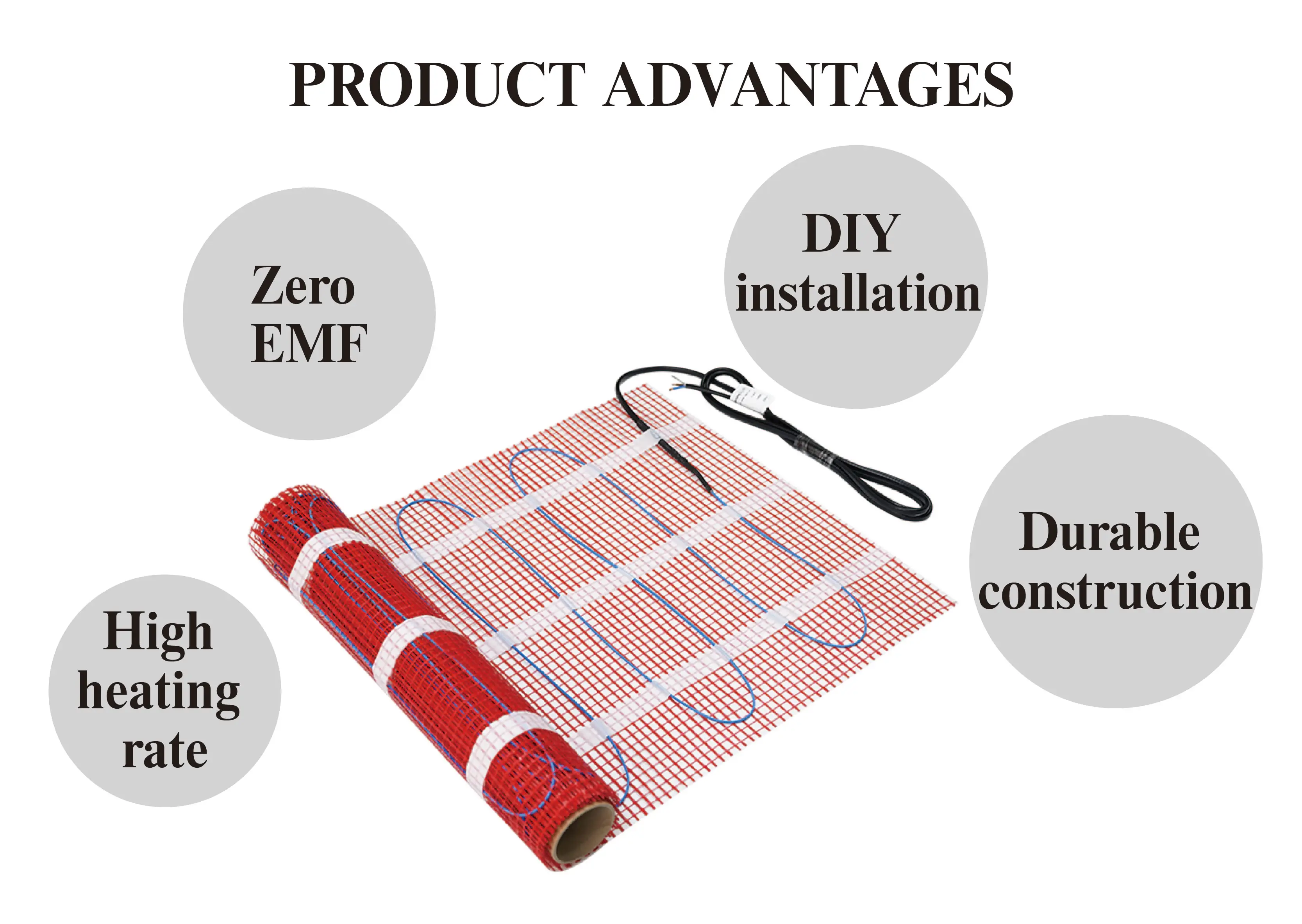 product floor warming system intelligent electric underfloor 220v 230v heating mat-2