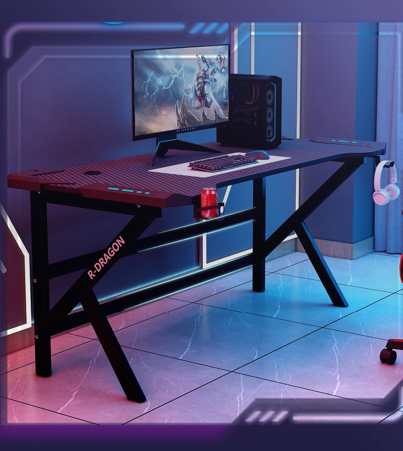 Pc Gaming Desk Gaming Desk With Led Younger Design Electronic