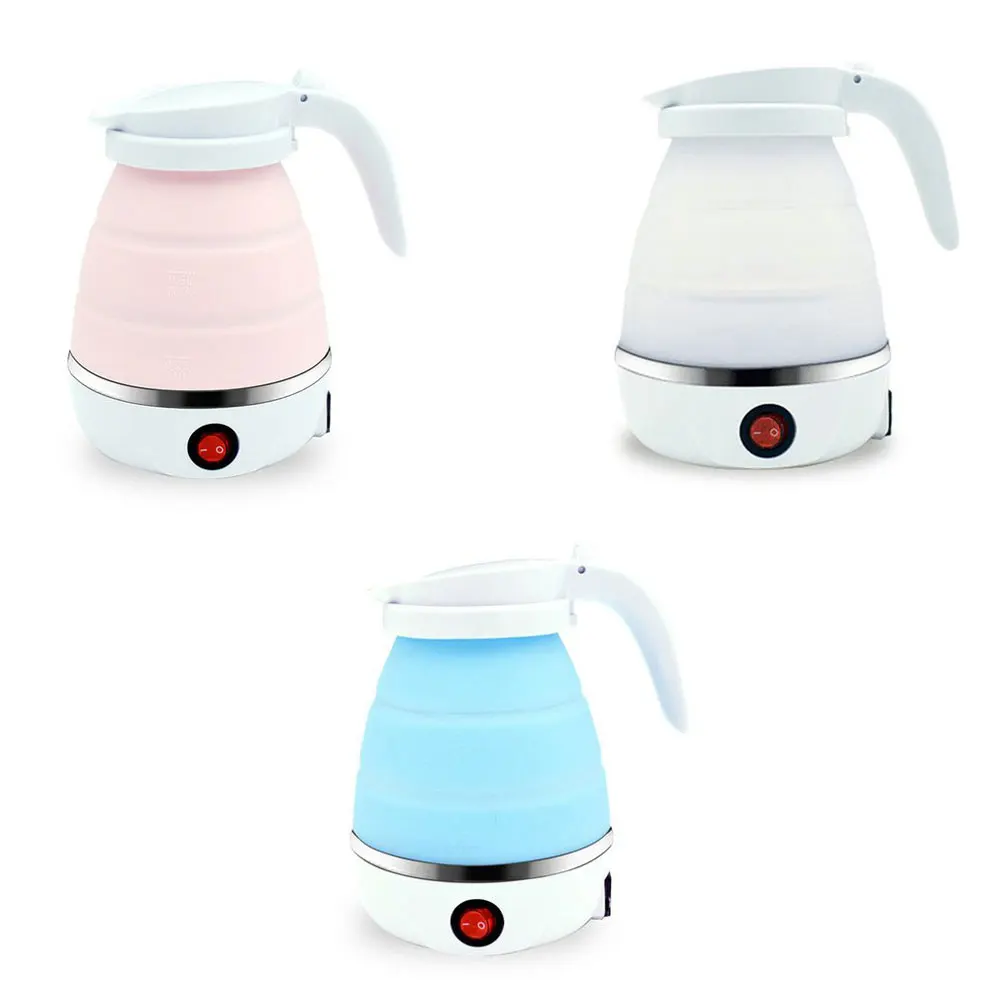 Electric Kettle Foldable Silicone Portable Water Kettle Mini Small Electric Kettles Travel Water Boiler Camping