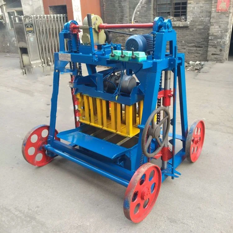 Concrete Brick Making Machine with Wheel Mobile Block Produce Line Interlocking Hollow Brick Making Machine