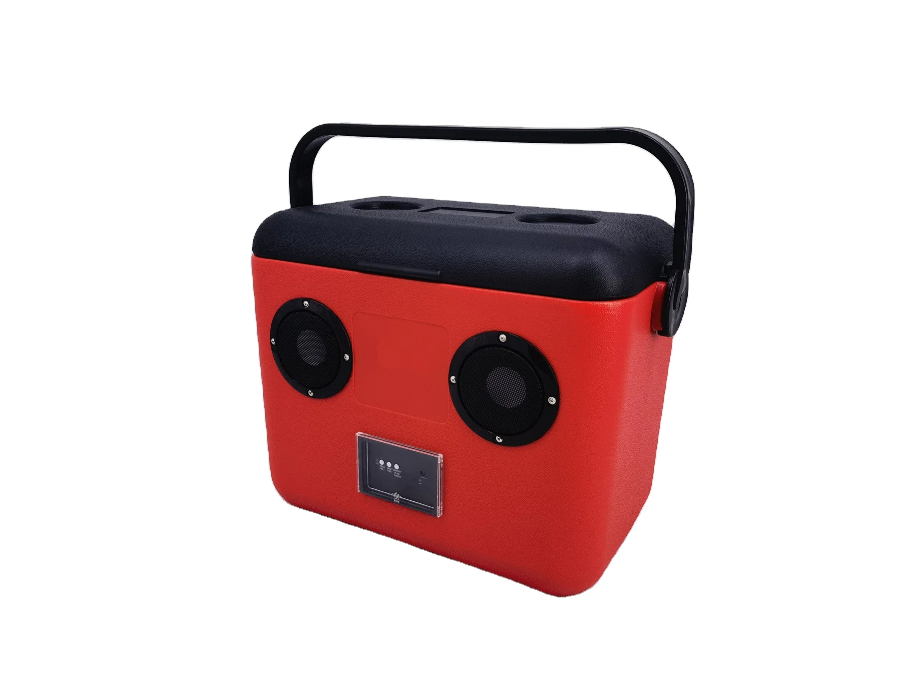 Red Cooler Box Bluetooth Speaker Waterproof Insulated Red Cooler Box Bluetooth Speaker Waterproof Insulated