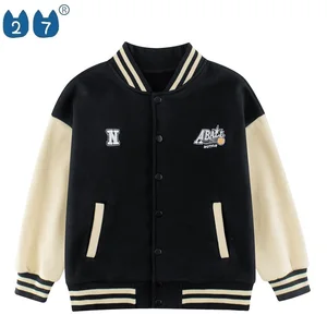 Fall New Boys and Girls Long Sleeve Casual Jackets Kids' Baseball Uniform Coat Sweatshirts