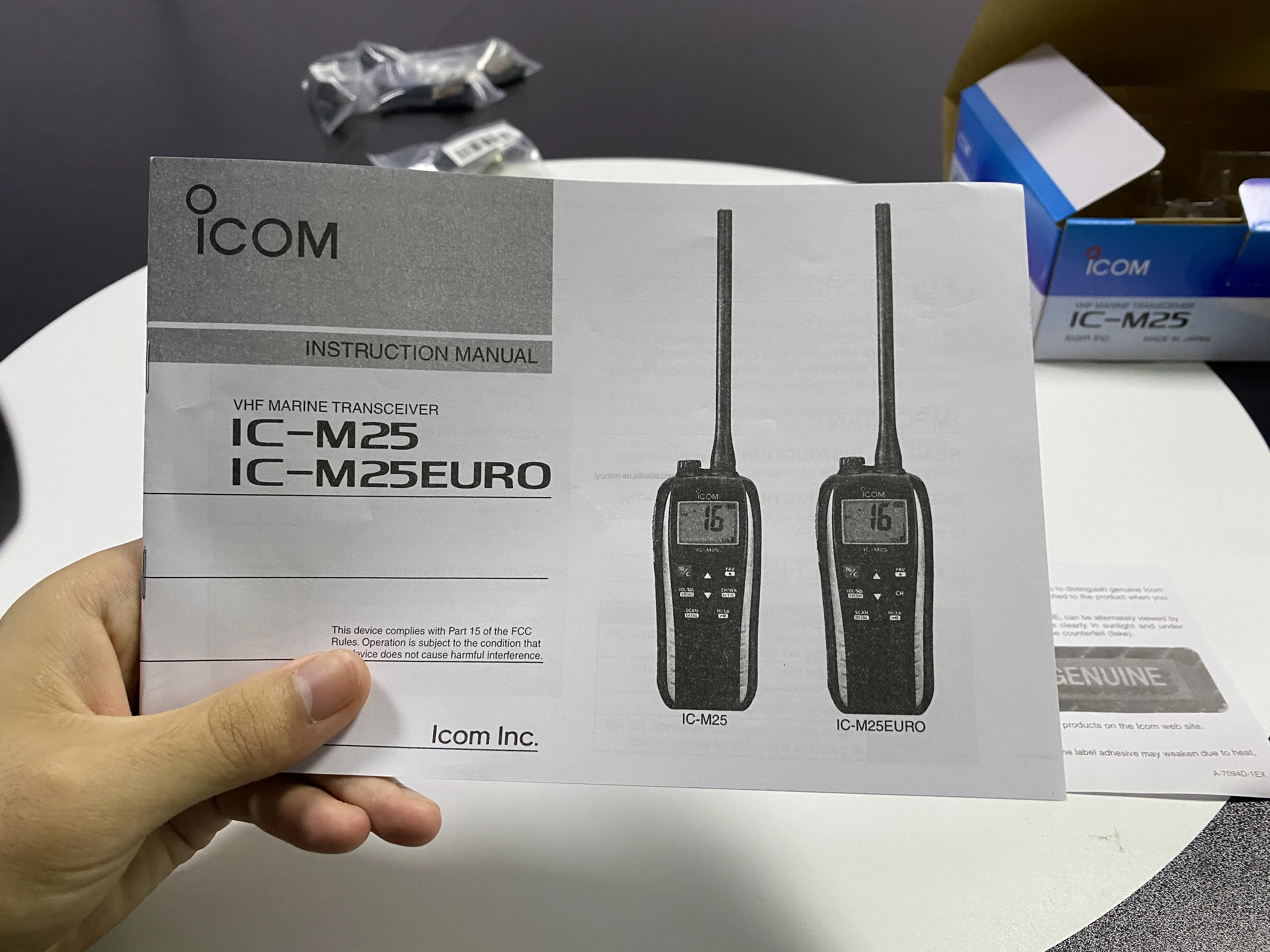 ICOM VHF MARINE TRANSCEIVER IC-M25 USB Charing IPX7 waterproof walkie taklie