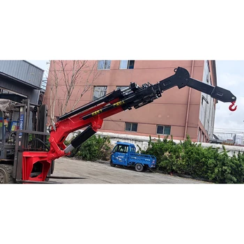 Chinese manufacturer hydraulic mini 4 ton 6 ton knuckle boom forklift truck boom crane