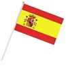 Bandera Nacional de España ondeando a mano
