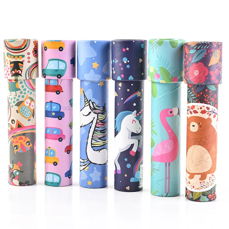 Оптовая продажа, недорогой волшебный призматический Забавный детский мультяшный калейдоскоп