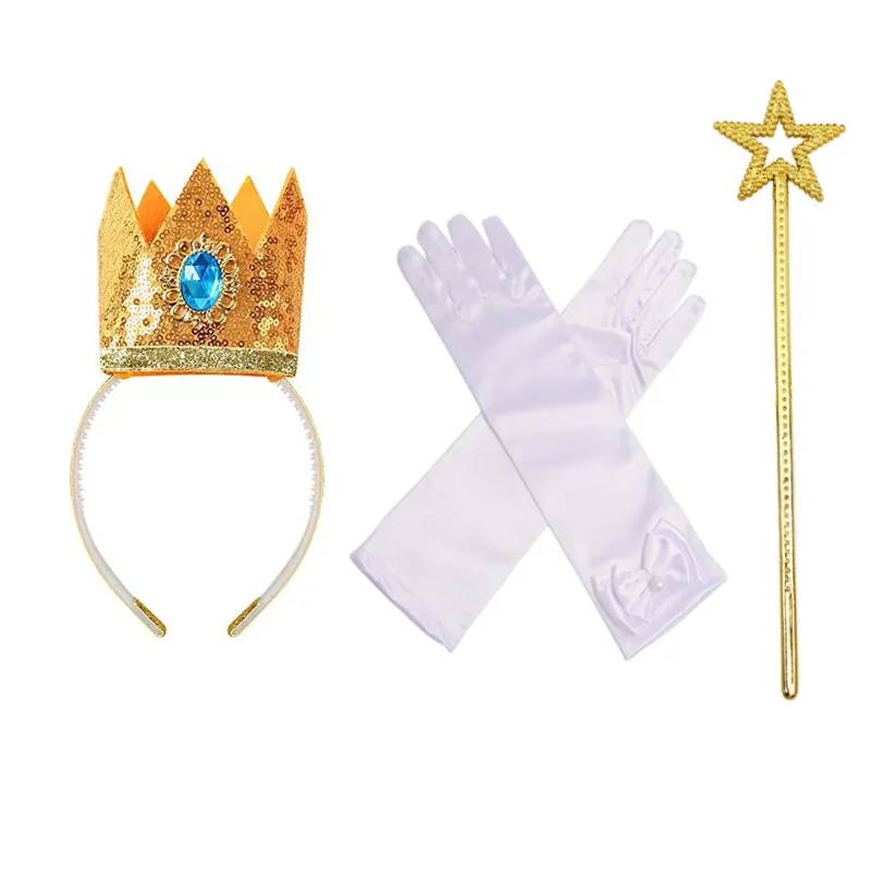 Hb007 Princess Peach Costume Accessories Crown Earrings Gloves Brooch