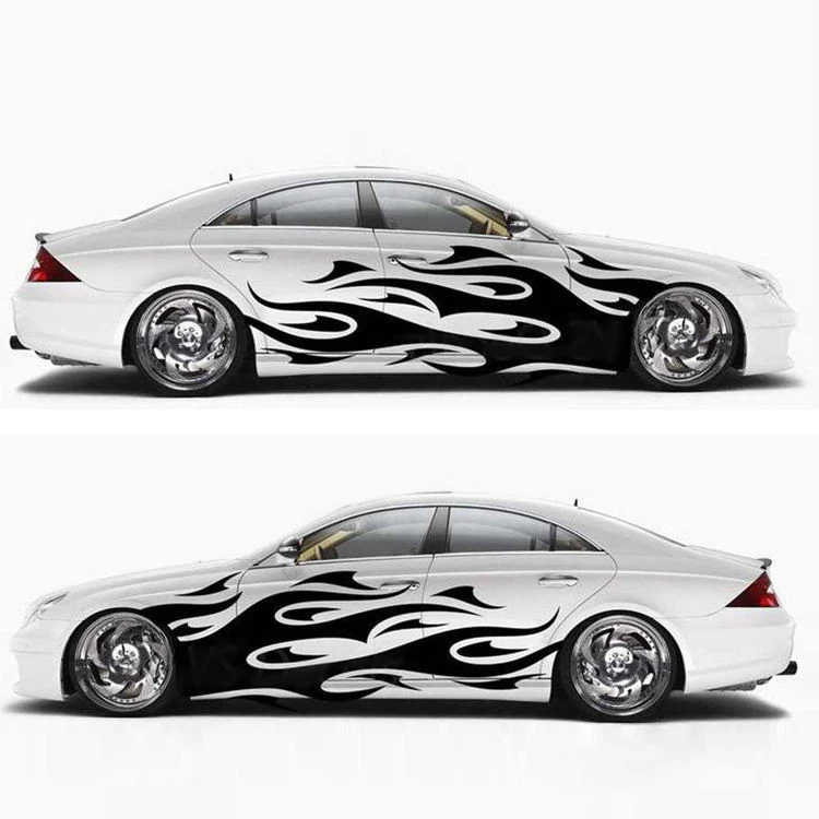 Auto Carros For Any Vehicle Outdoor Vinyl Car Side Graphics Decal Flame ...