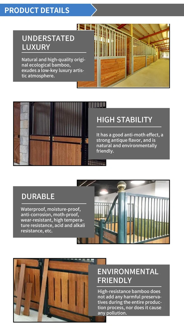 High Density Fronts Stables Panel Prefabricated Horse Stall Systems