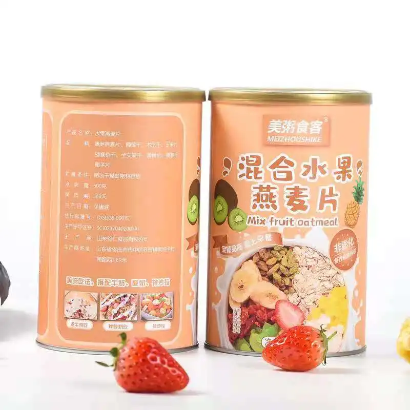 500g Canned Mixed Fruits Oatmeal Meizhoushike Protein Cereal Buy