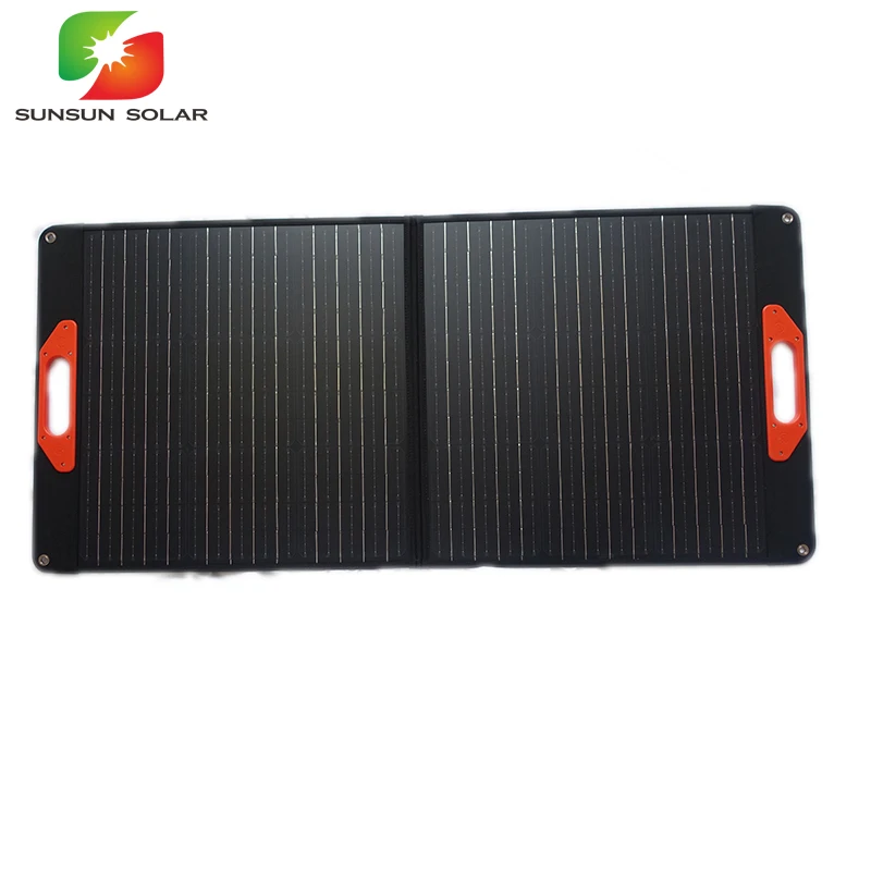 100 watt Foldable Solar Panel kit Charger Controller USB Port for Portable Generator