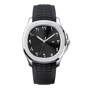 Fashion Creative Men Watches Custom Logo Stainless Steel Back Silicone Wrist Watches for Men Quartz Watch